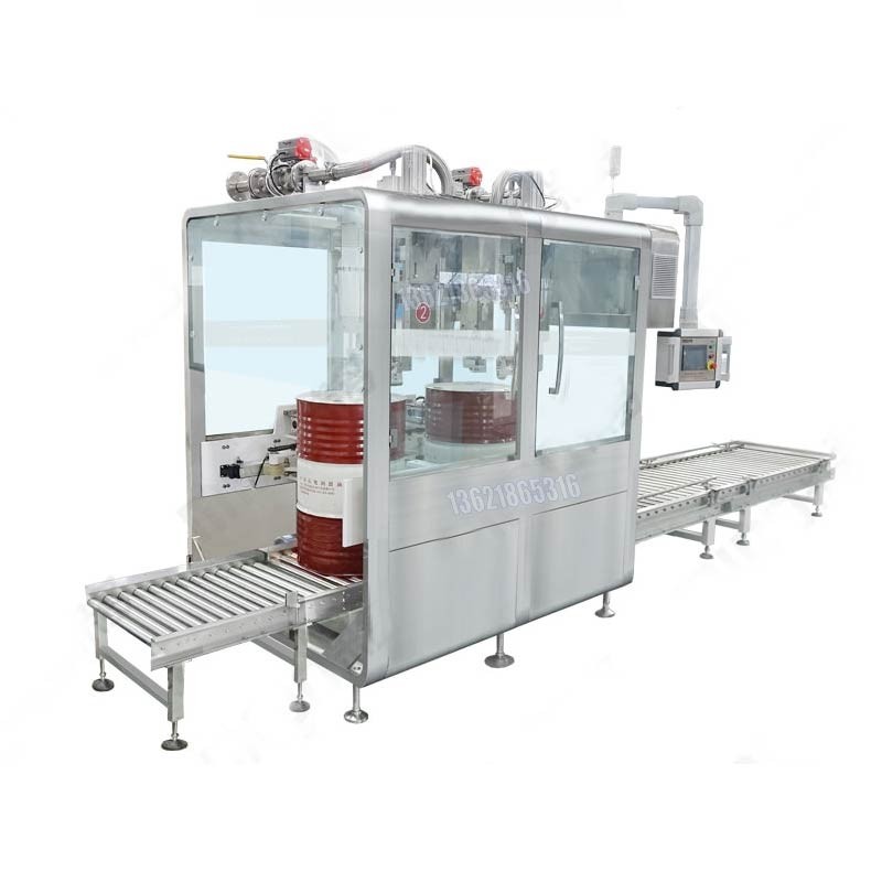 ?200升全自動灌裝機(jī) 200L貼標(biāo)灌裝生產(chǎn)線 自動壓蓋 計量準(zhǔn)確速度快